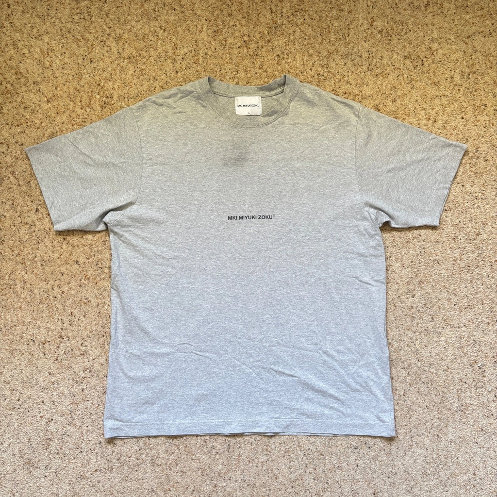 MKI Miyuki Zoku Grey Logo T Shirt Men’s XL Minimal Streetwear Tee