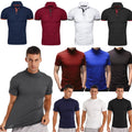 Mens Workout Shirt Short Sleeve T-shirt Casual Sports Tops Golf Tennis Tee Shirt