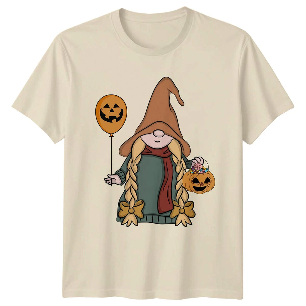 Cute Halloween Gnome T-Shirt Womens Trick Or Treat Birthday Gift For Her