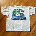 VINTAGE 90s Ask Me About My Grand Dogs Airbrush White T-shirt Size XL