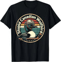 Canadian Wolf Bird Vintage Heated Hookey Loon Meme Unisex T-Shirt