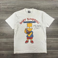Vintage Bart Simpson Shirt Mens Large White Underachiever Graphic Tee 90s USA
