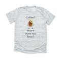 Coffee Where Have You Bean - Bella and Canvas White Marble Shirt - Size S
