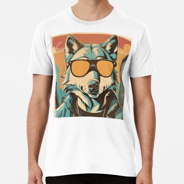 Wolf with sunglasses, with a modern style Pr S to 5XL Made in the AU/USA T-Shirt