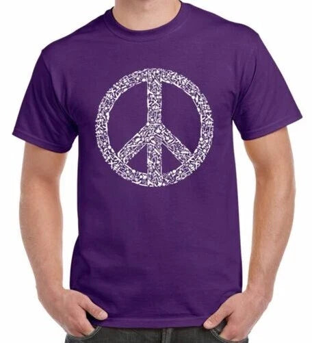Paix Symbole Cnd Homme T-Shirt - Hippie Festival Politique Anti Guerre