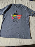 ANDY WARHOL KYOTO Campbell soup POP ART blue gray t-shirt adult Small Uniqlo