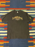 Skin Industries Biker Graphic Black Men's XL T-Shirt Vintage Metallic Gold Logo