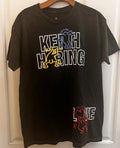 Keith Haring Love Black T Shirt Size Medium