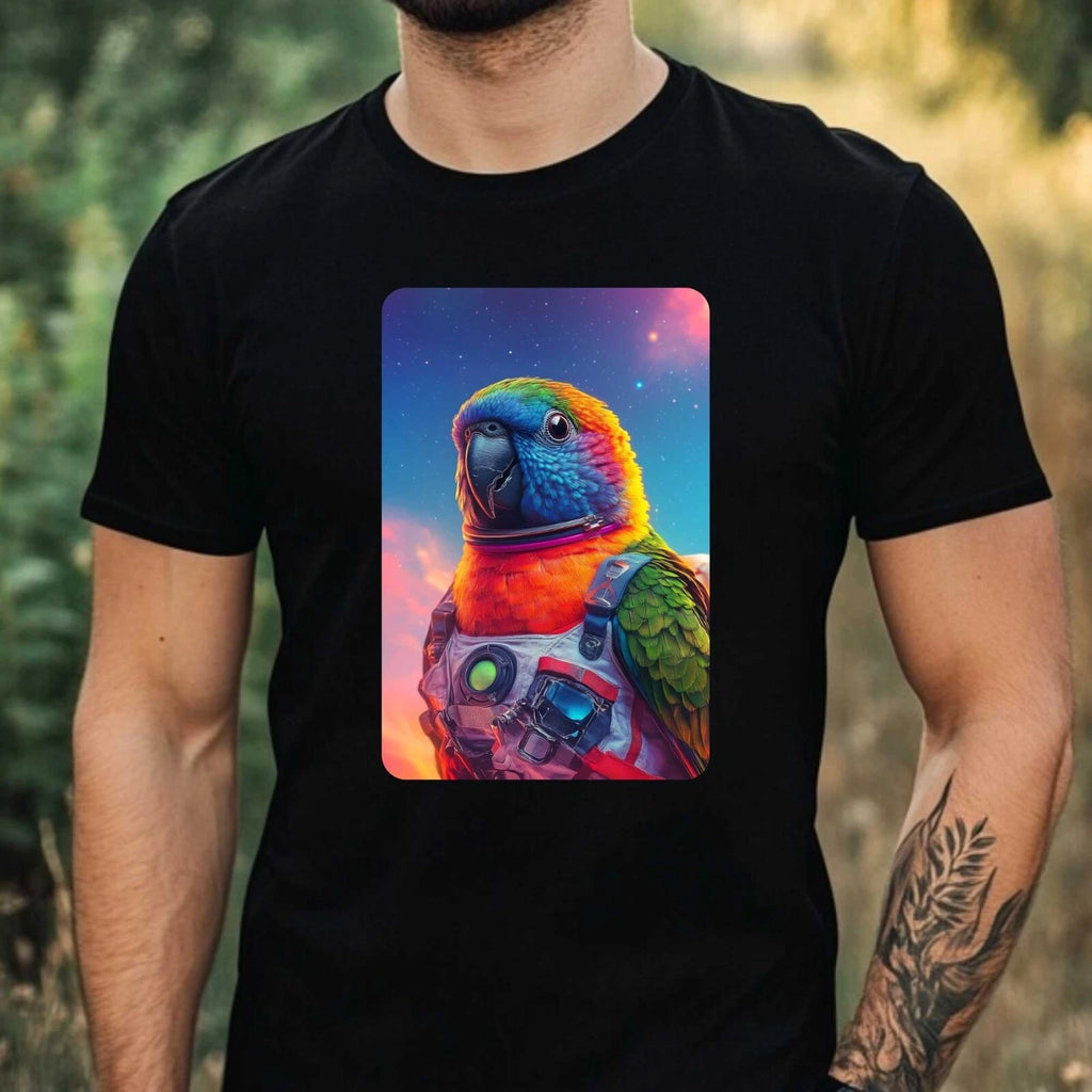 Men's Rainbow Lori Astronaut Print Cotton T-Shirt Size XS to 5XL