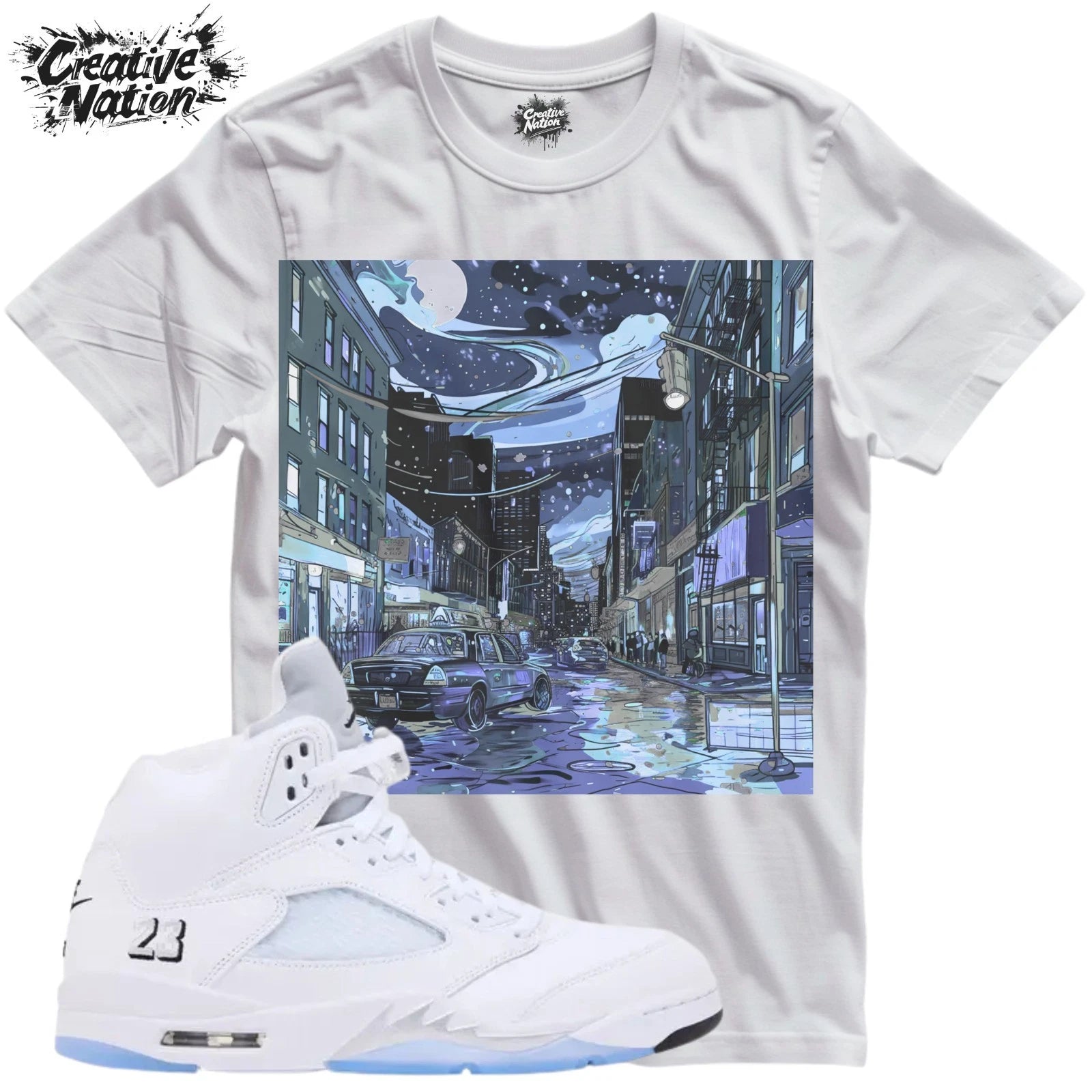 Shirt To Match 5 White Unisex Tee Sneaker Shirt Cool Shirt For Sneaker Tee