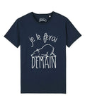 T-Shirt Man short Sleeve - I Will Do It Tomorrow Color Navy Blue