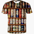Women's & Men's T-Shirt, Beer Can 3D Print V445