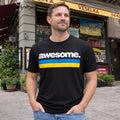 Awesome Ukraine Flag T-Shirt – Minimalist Ukrainian Colors Black Mens Tee
