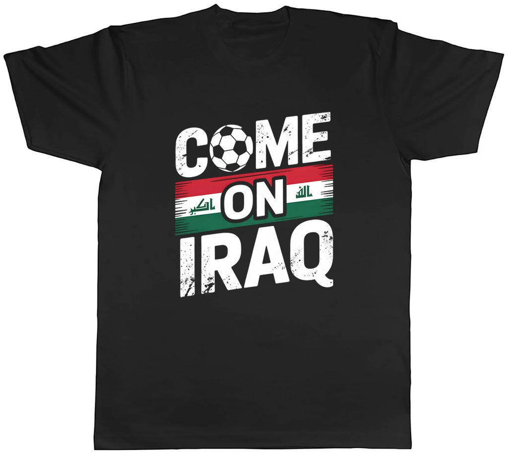 Come on Iraq Supporter Football Fan Mens T-Shirt Tee Gift Top