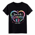 Soon to be Mommy 2026 Watercolor Heart Pregnancy Announcement T-Shirt