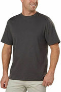 Kirkland Signature Mens Short Sleeve Pima Cotton Slub TShirt, Charcoal, size: L
