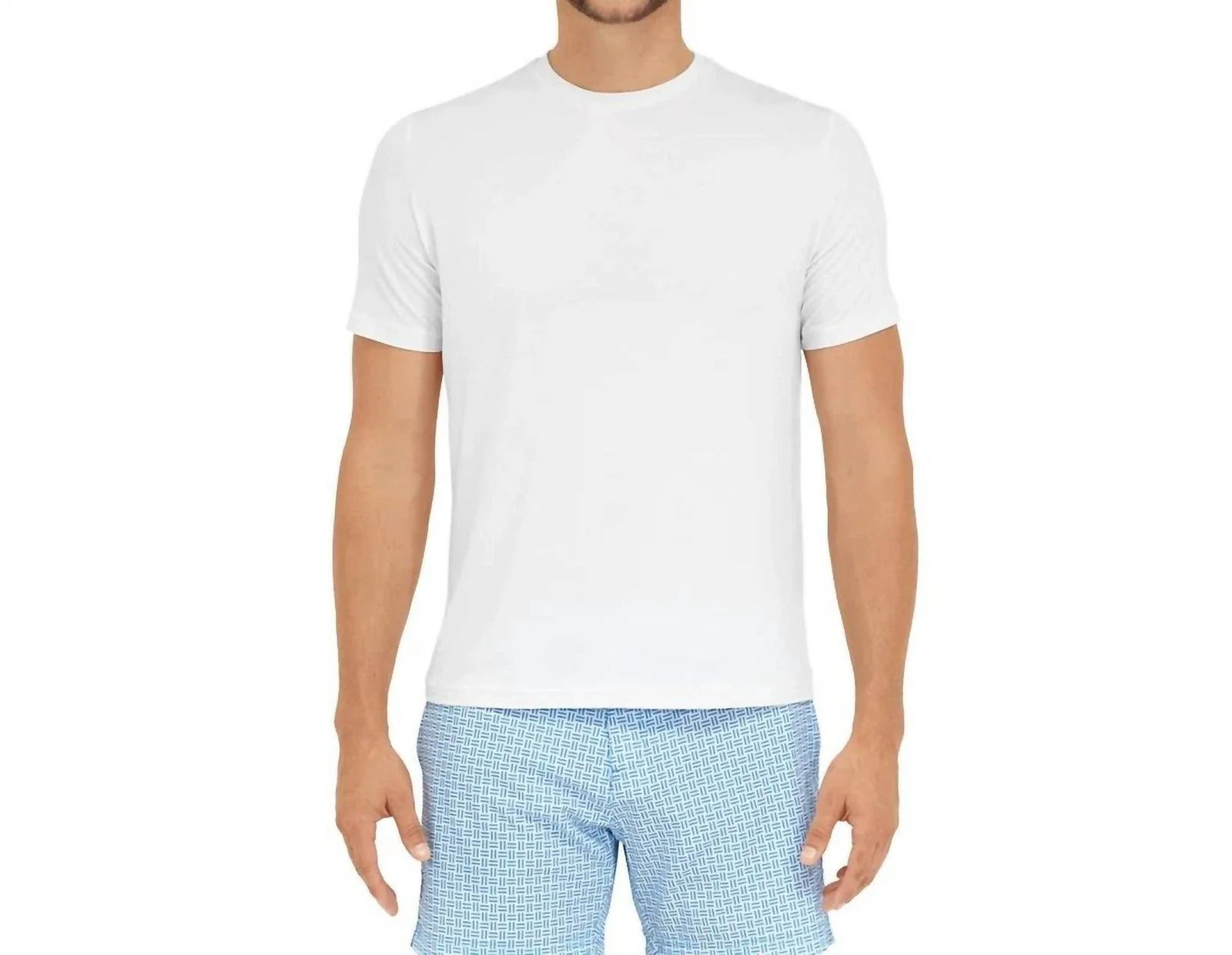Somewhere Sunny Men's Upf 50+ Bamboo Everyday T-Shirt White