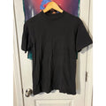 Mens Black Crew Neck Short Sleeve T-Shirt Basic Cotton Minimalist Tee 90s