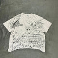 M.C. Escher Style Tee Shirt 90’s All Over Print Bourbon Street XL
