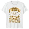 Wildflowers & Sunshine Womens T-Shirt Boho Floral Nature Birthday Gift For Her