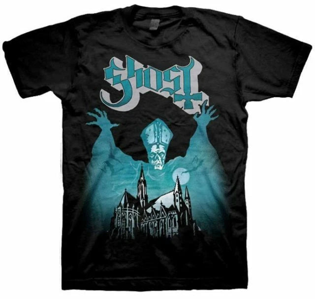 New Authentic Ghost Opus Eponymous Album Heavy Metal Band Gothic Black T-Shirt