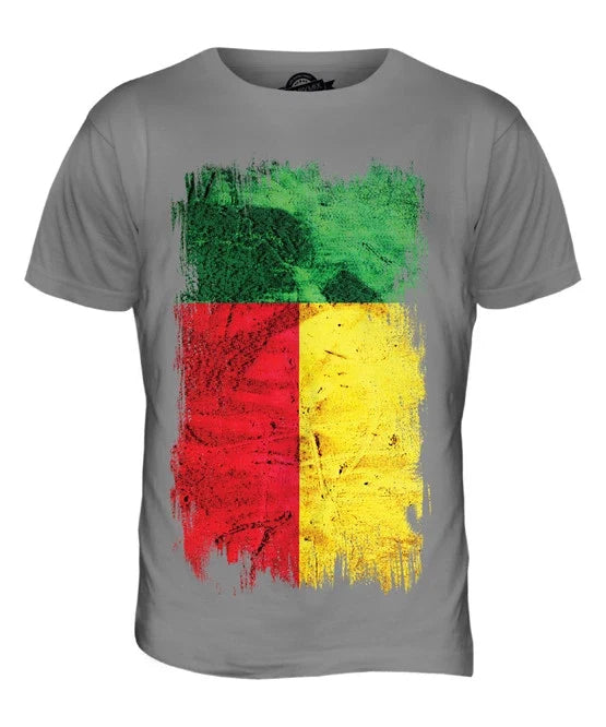 BENIN GRUNGE FLAG MENS T SHIRT TEE SHIRT XS S M L XL 2XL 3XL 4XL 5XL