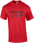 I'm a simple man - breasts, beer, and trucks - funny t-shirt