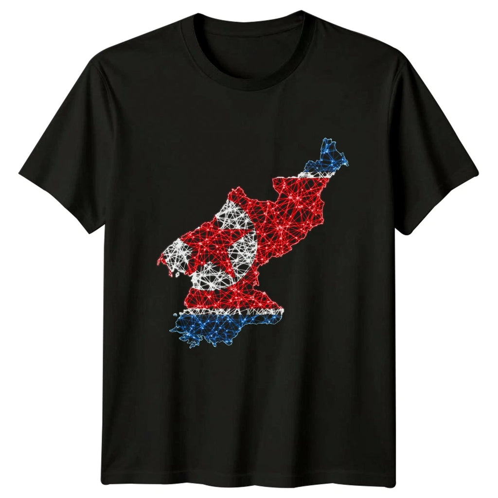 North Korea Flag Map T-Shirt North Korea Travel Birthday Gift For Him And Her