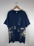 Yago Maria Dreamer Graphic T-Shirt Men’s 3XL Navy Blue Streetwear Oversized