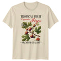 Retro Organic Figs Premium Quality T-Shirt, Tropical Fruit Tee -a
