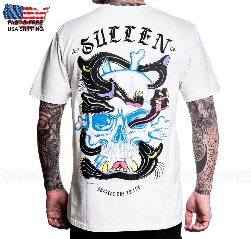 T-Shirt A Maniche Corte Premium SCM8096 Del Sullen Art Collective Panther