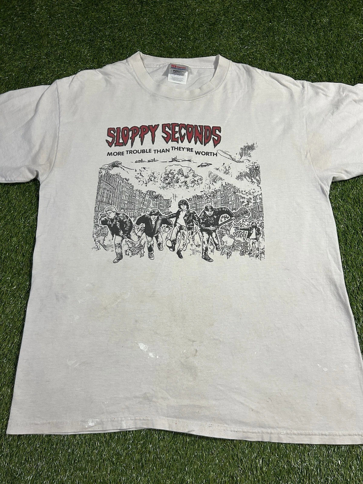 Vintage 90s Sloppy Seconds ‘ Let’s Kill The Trendy ‘ Punk Rock Band T-Shirt XL