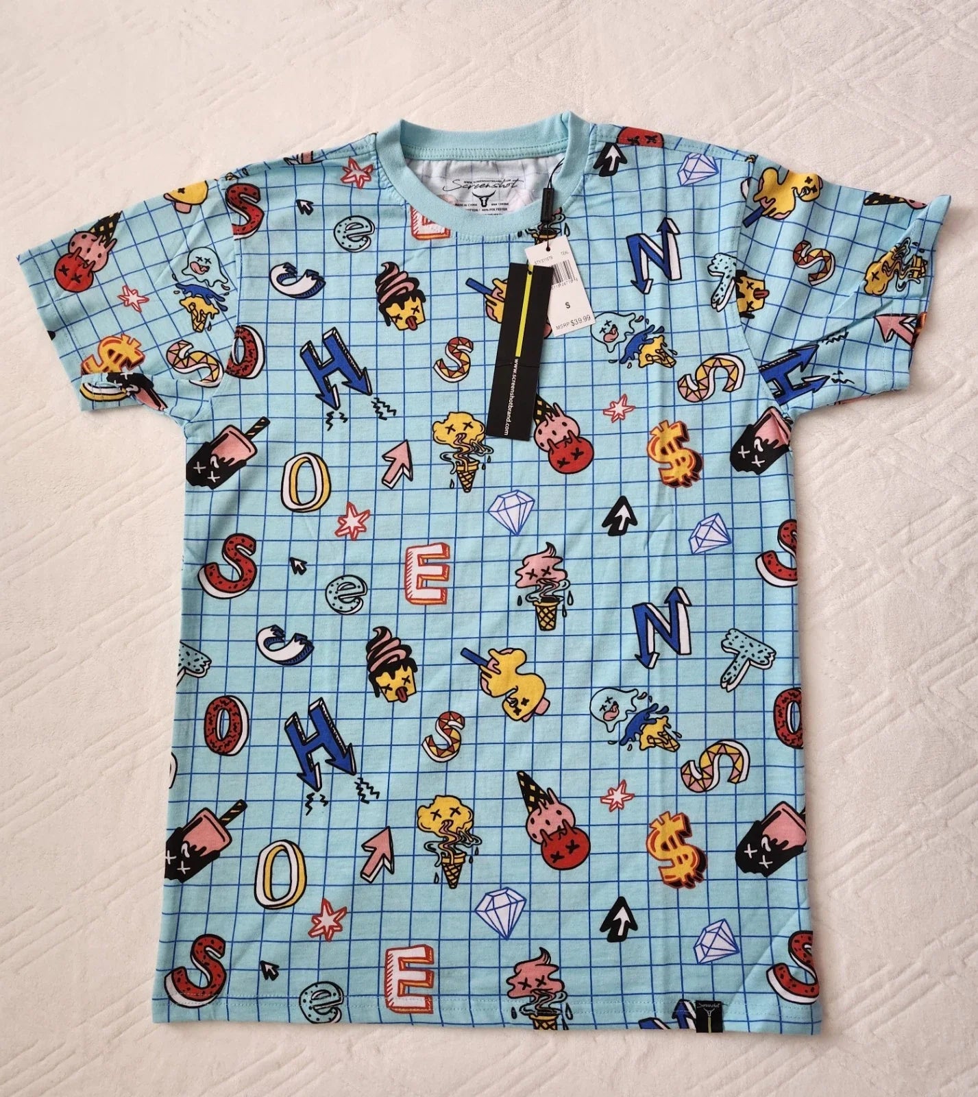 Screenshot mens streetwear fashion, premium urban t-shirt NYC street fashion - S