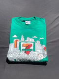 MENS VINTAGE GREEN NOVELTY 7-11 SHIFT TEE ST089