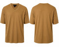 Tulliano 4X Big Tall Ribbed V Neck Shirt Tan Brown Stretch Knit Mens 4XL