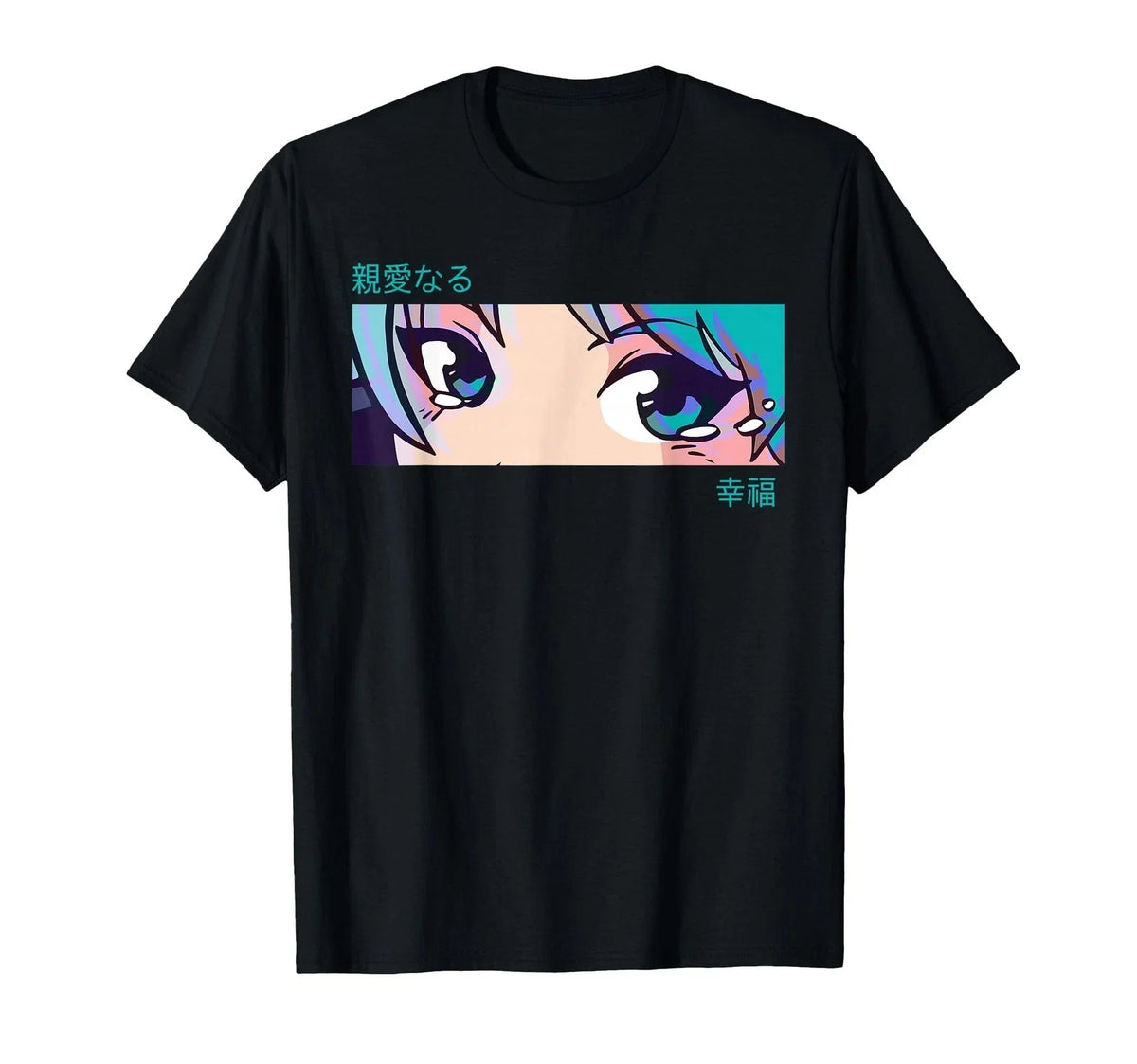 Anime Girl Eyes Pastel Aesthetic Otaku Art T-Shirt