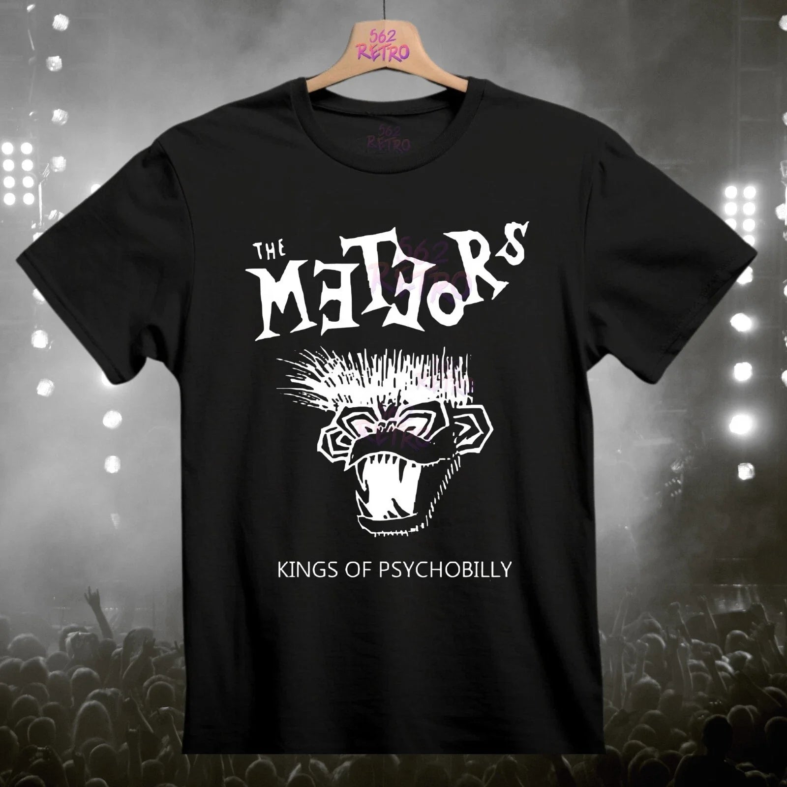 The Meteors Rockabilly, Psychobilly  Band T-Shirt Black S-3XL