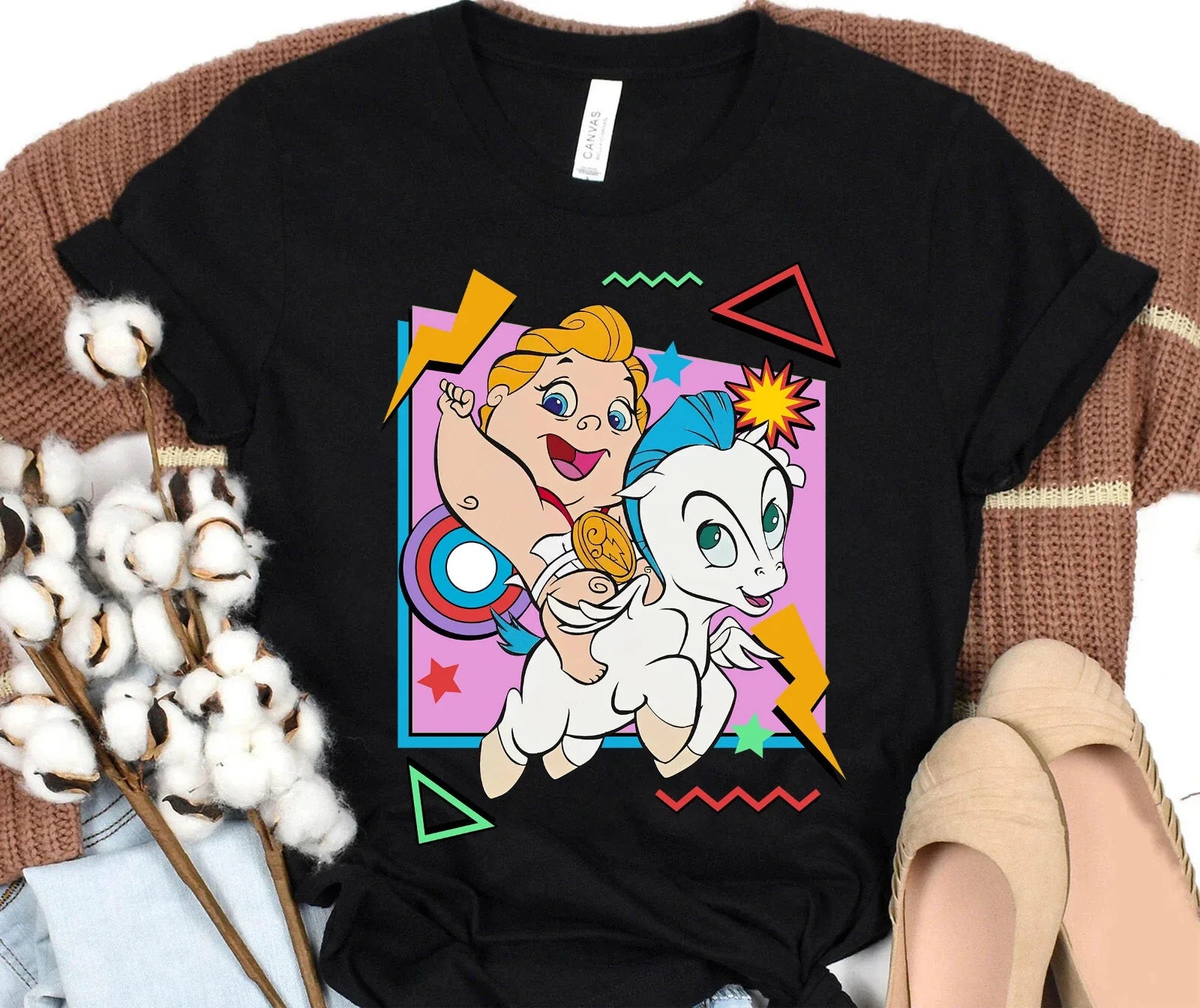 Retro 90s Baby Hercules and Pegasus Shirt Unisex Adult Kid Shirt 5924511