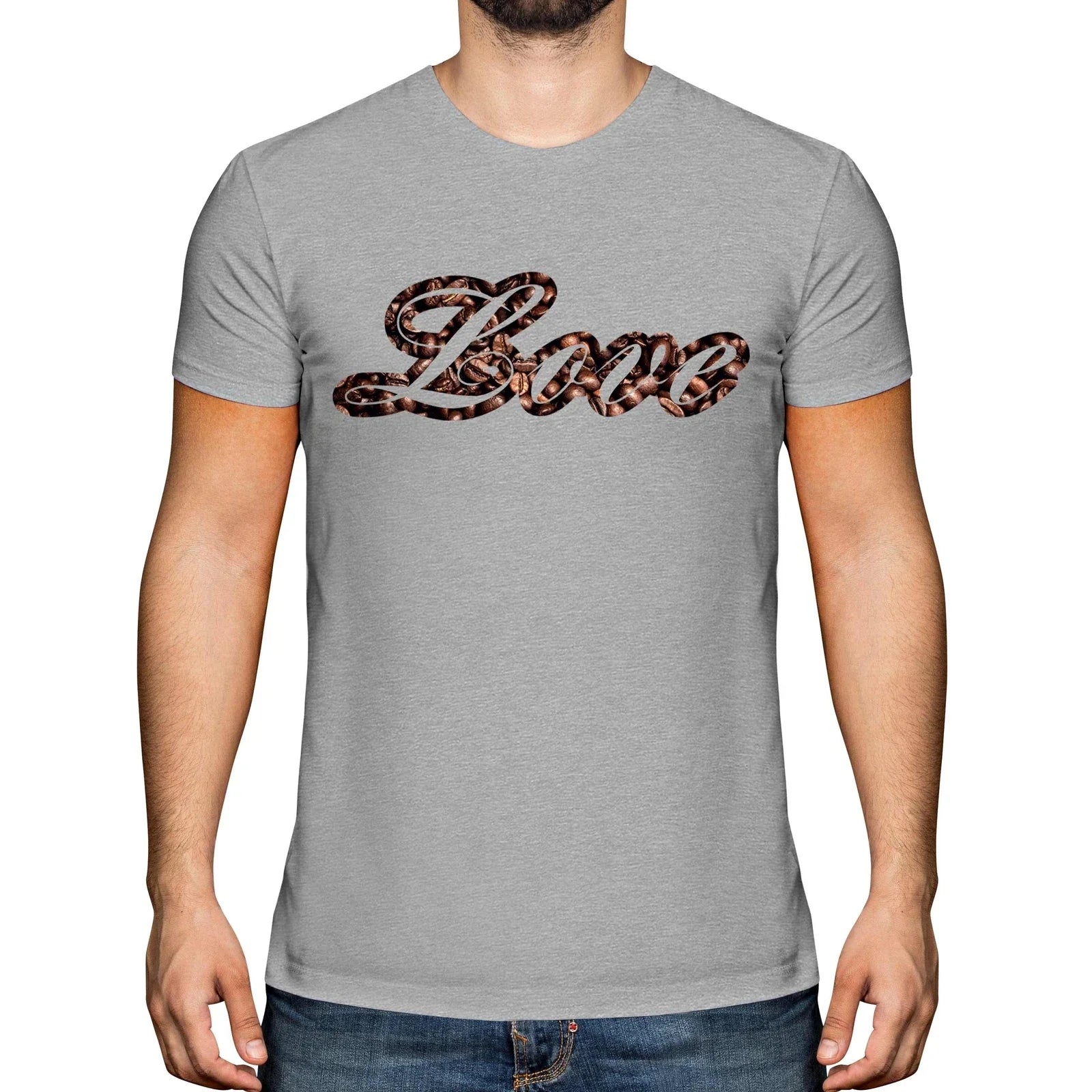 LOVE FOR COFFEE MENS T-SHIRT TEE TOP GIFT POD BEAN