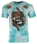 AFFLICTION Men's BLACK LABEL "SACRED SERPENT" S/S Rhinestone Medium NWT SALE
