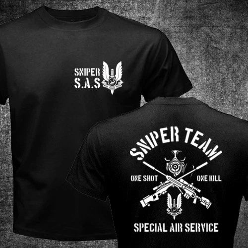 New British United Kingdom SAS Special Forces Sniper Team Military T-shirt