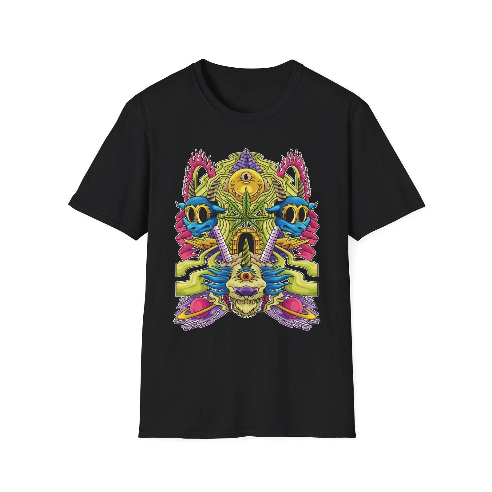 Vibrant Graphic Tee - Unisex Softstyle T-Shirt, Colorful Art Shirt, Trendy