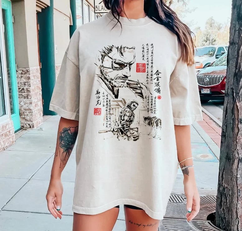Vintage Metal Gear Solid Game Creative T-shirt