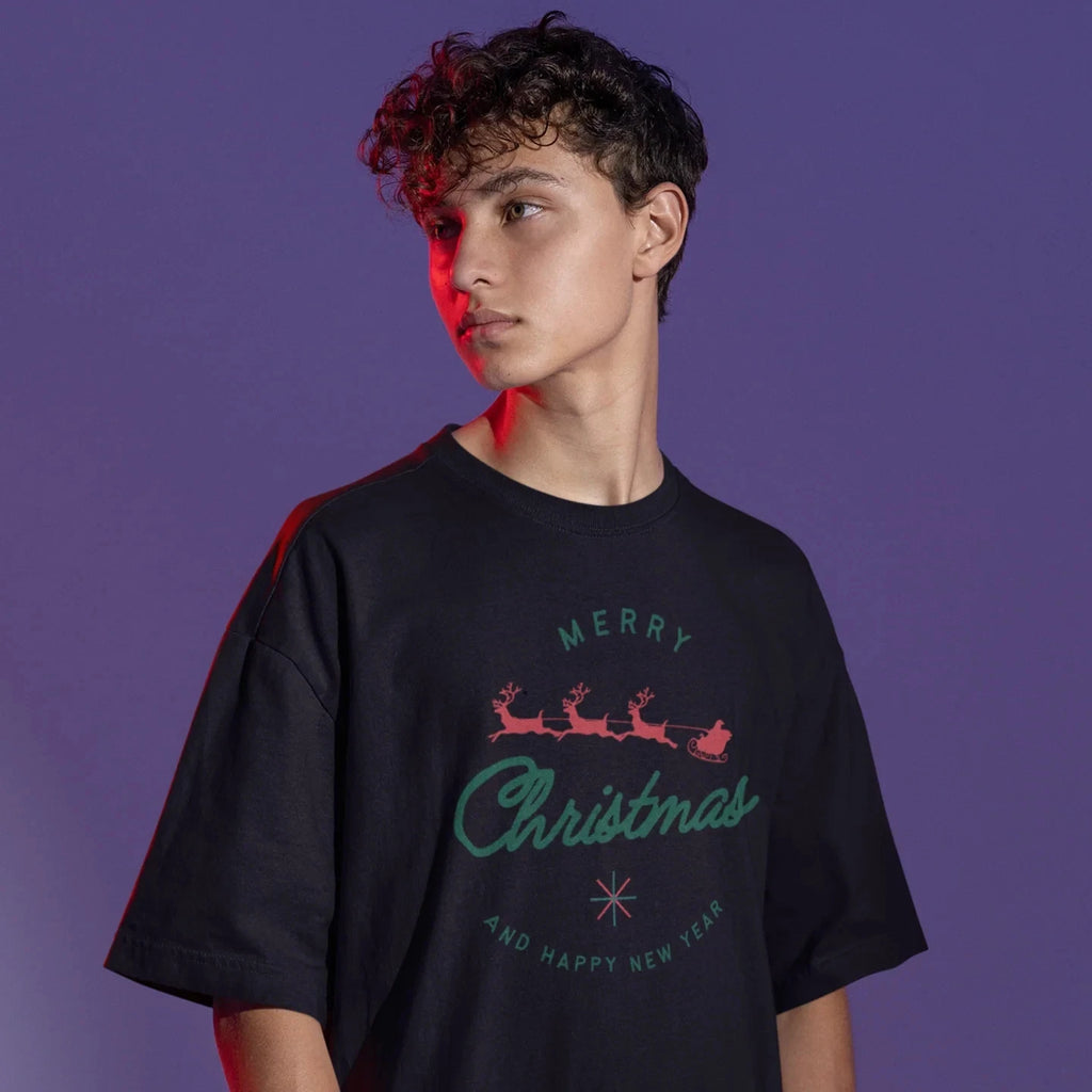 Men Christmas season special half sleeve comfort fit round neck T-Shirt.