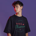 Men Christmas season special half sleeve comfort fit round neck T-Shirt.