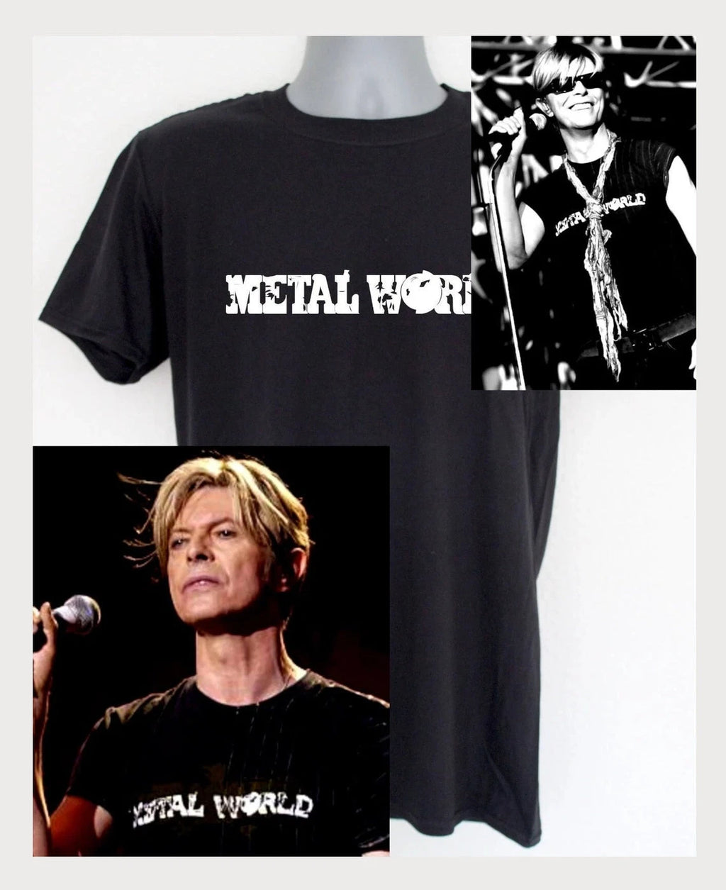 David Bowie Metal World Graphic Shirt Vintage Glam Rock Unisex Tee Top