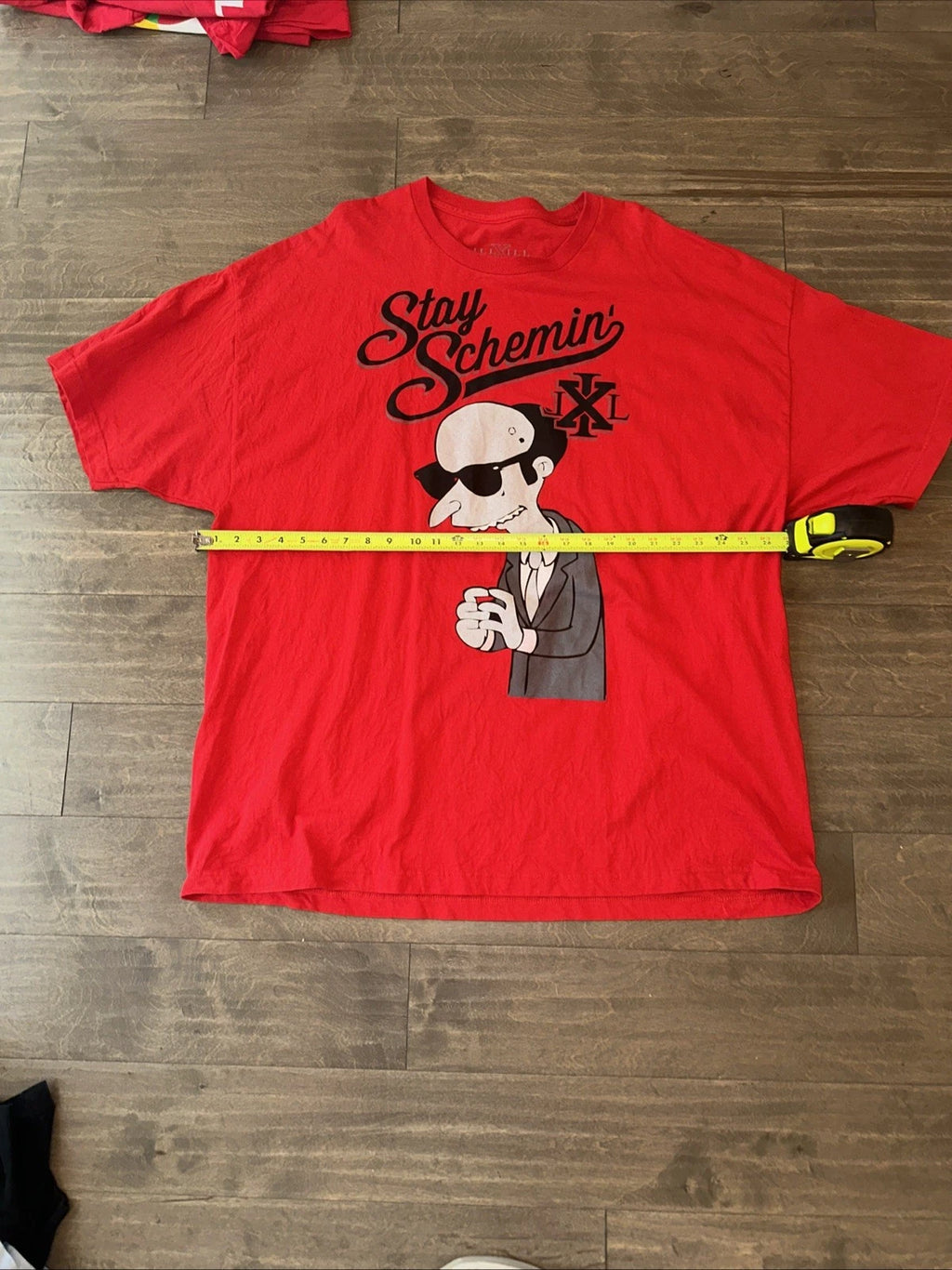 The Simpsons Mr Burns Stay Schemin Y2K Shirt 3XL Hip Hop Urban Red Tee