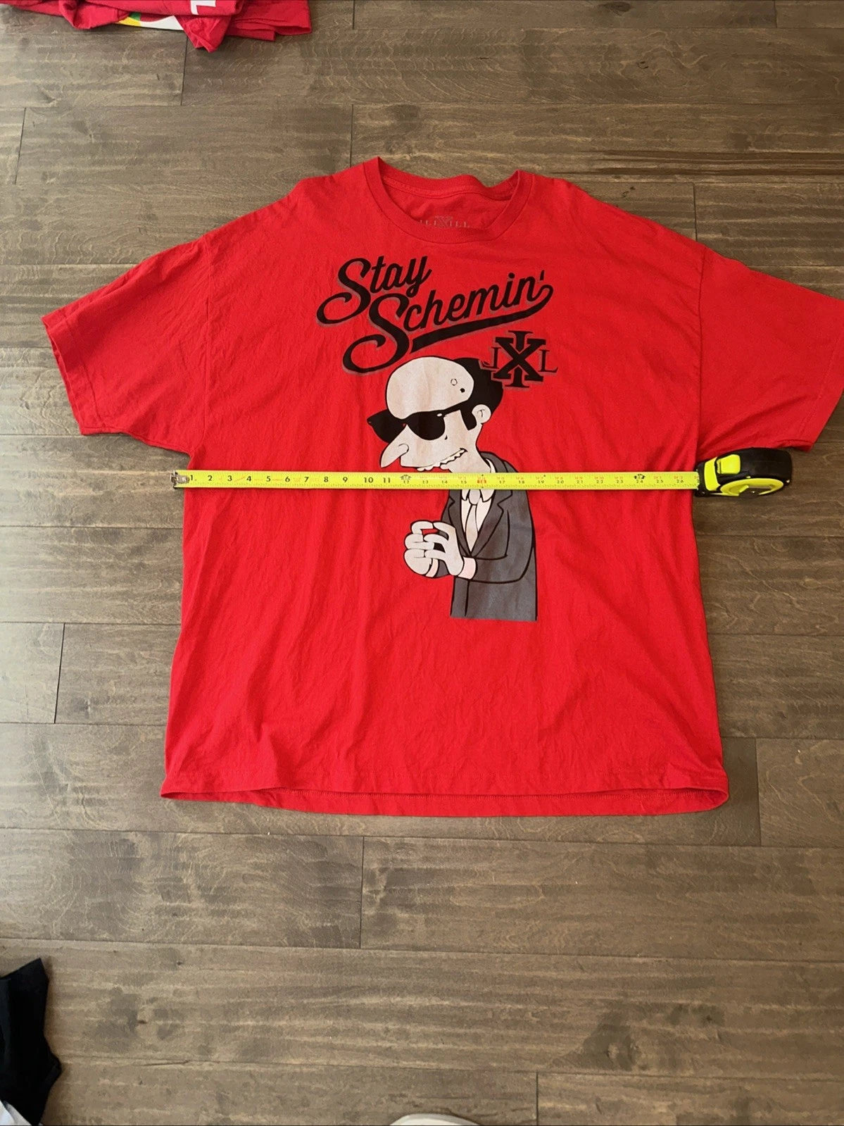 The Simpsons Mr Burns Stay Schemin Y2K Shirt 3XL Hip Hop Urban Red Tee
