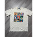 Tintin Graphic T-Shirt Mens Small Cream Cotton Comic Grid Herge Moulinsart S