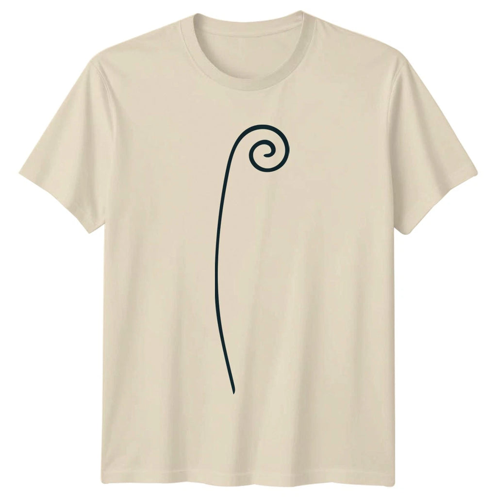 Abstract Spiral Geometric Wave Curve T-Shirt Minimalist Design Abstract Art